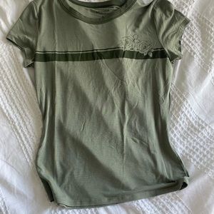 green tee with flower